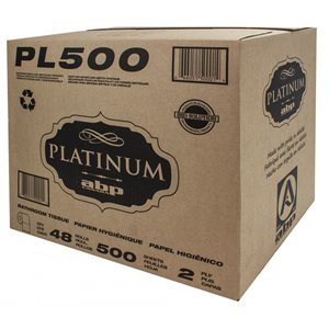 PL500 - PAPIER HYGIÉNIQUE 2 PLIS - 48 RLX - 500 FEUILLES