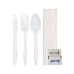 Kit d'ustensil avec sel, poivre et napkin 