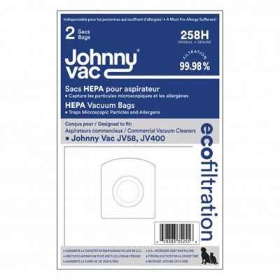 258H - Sac aspirateur HEPA pour JV400 et JV58 258H - Sac aspirateur HEPA pour JV400 et JV58