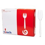 Fourchette de service en plastique claire 